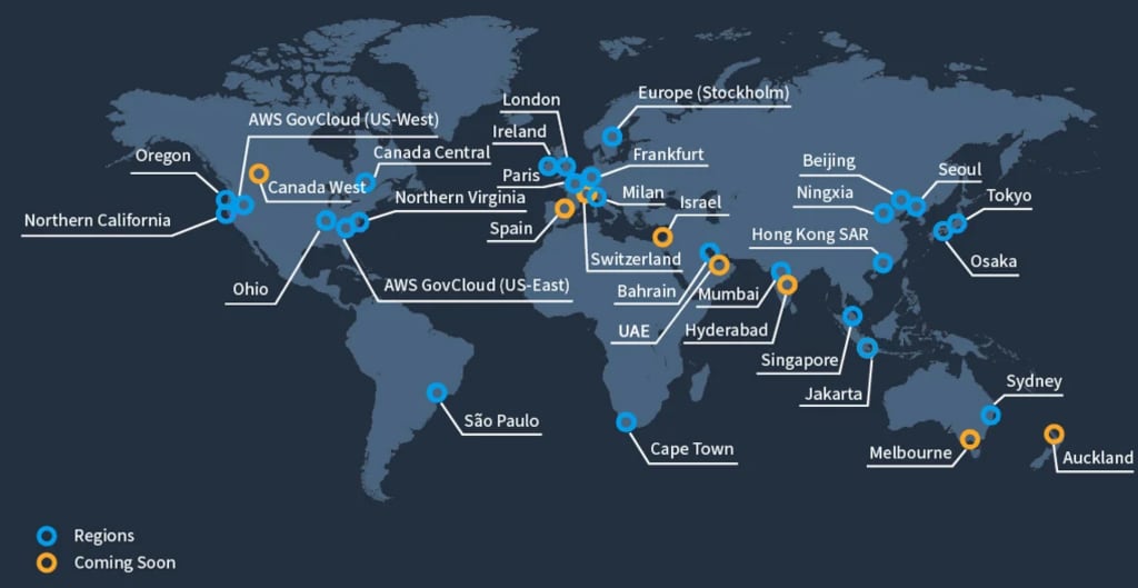 aws regiões
