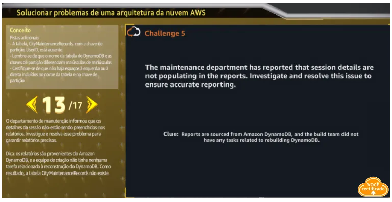 Desafio 05 na Recertificação do AWS Cloud Practitioner no AWS Cloud Quest