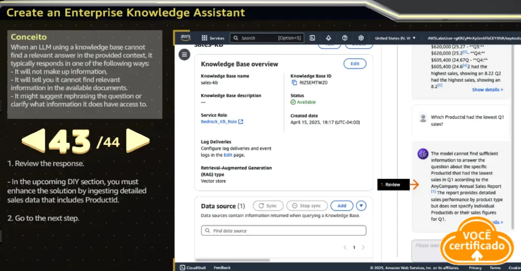 Exemplo de atividade passo-a-passo no Cloud Quest GenAI Practitioner